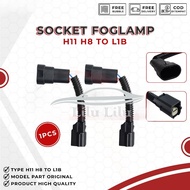 [1PCS] Male Socket H11 H8 To L1B Foglamp Socket Honda Brio 2023 Innova Reborn