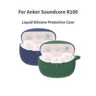 For Anker Soundcore R100 Bluetooth Earphone Shockproof Liquid Silicone Protective Cover with Hook