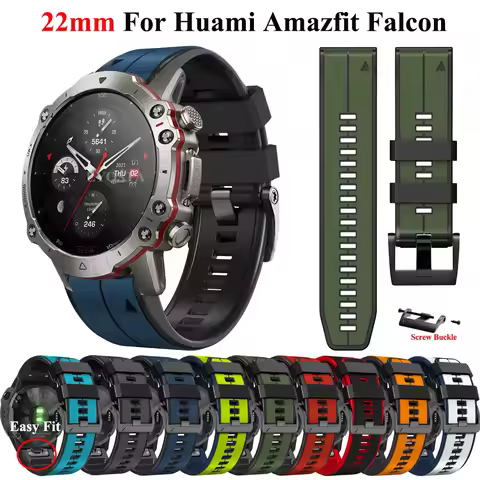 22mm Silicone Smart Watch Soft QuickFit Watch Band for Huami Amazfit Falcon Bracelet Strap Newest Wa