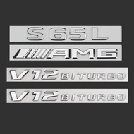 Mercedes-Benz Car Logo Original Factory S-Class AMG Rear Logo s65l Letter s63 Rear Logo v8v12 Side L