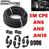 3M AN6/AN8/AN10 CPE Oil Fuel Fittings Hose End 0+45+90+180 Degree Oil Adaptor Kit AN6 Braided Oil Fu