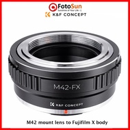 K&F Concept manual lens adapter to Fujifilm X mount - Nikon F, M42 lens adapter