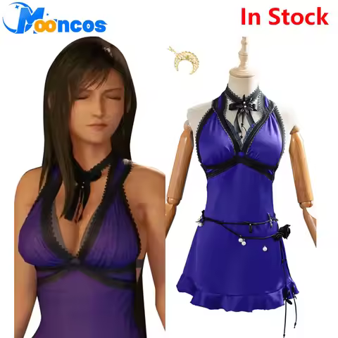 Game Final Disguise Fantasy VII Tifa Lockhart Swimwear Cosplay Women Fantasy Swimsuit Costume Dress 