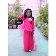 Cool Elves Pink Peplum Kurung
