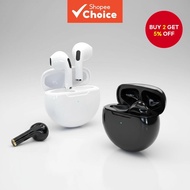 Pro6 Wireless Earbuds with Touch Control and Bluetooth 5.2 for Sports and Music Playback on Any Blue