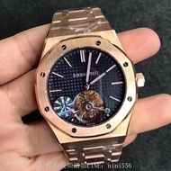 AP_ audemars_ royal oak series 26510 or blue plate of manual mechanical tourbillon 18 k gold man watches customised version CAL. 2924 manual chain movement on 41 mm NOOB