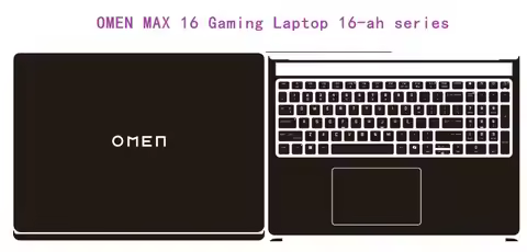 For HP Omen 16 Slim 16-an000 16t-an000 MAX 16 Laptop 16-ah OmniBook 7 Flip Top/Touchpad/Palm guard V