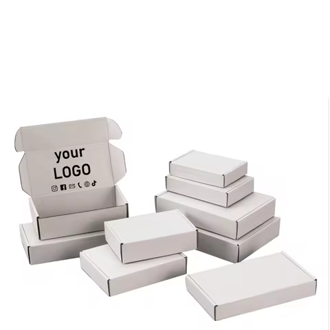 10pcs white airplane boxes wholesale custom packaging boxes clothing packing boxes express packaging