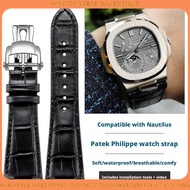 Apply To PATEK PHILIPPE NAUTILUS 5711 5712G Concave Cowhide Watch Strap, Unisex Genuine Leather Repl