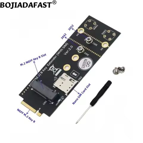 M.2 NGFF Key-B Interface to B-Key Wireless Adapter 1 NANO SIM Card Slot For 5G 4G LTE WWAN Module Mo
