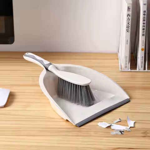 Handheld Mini Dustpan and Brush Set Compact Durable Cleaning Brush Set Flexible Ergonomic Mini Broom