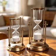 Metal Ornaments High-End Timer Empty Bottle Retro Hourglass Decompression Hourglass Ornaments 1 Hour