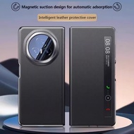 Luxury Leather Flip Case For Honor Magic V5 V3 V2 VS 2 5G Smart View Windows Protective Cover With T