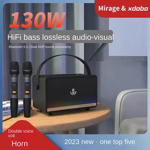 XDOBO 180W High-Power Bluetooth 5.3 Speaker Home Theater Karaoke Speakers Portable Column Heavy Bass