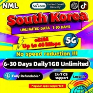 South Korea eSIM 5G 6-30 Days Daily1GB Unlimited Data eSIM South Korea LG SKT
