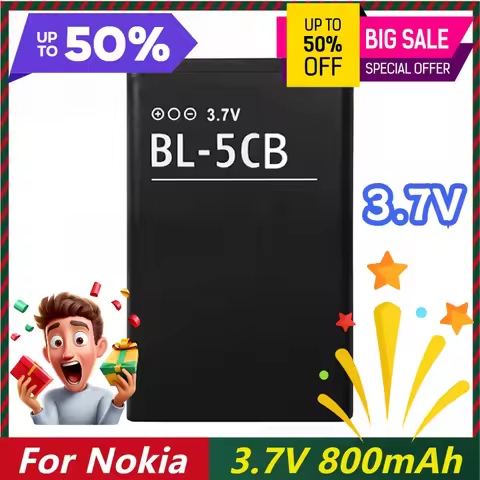 800mAh BL-5CB Mobile Phone Batteries for Nokia N1000 1280 1616 1010 1800 2220S 2700C C1 C1-01 C1-02 