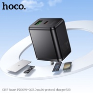 Hoco C157 GaN 30W USB C 18Wที่ชาร์จ USB-A PD3.0 QC3.0ที่ชาร์จเร็วสำหรับ iPhone 16 Pro Max 15 Pro Max