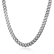 Kwintas For Men Cuban Chain Silver 925 Italy Original Silver Necklace For Men And Women Silver Plate