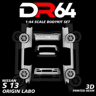Bodykit Hotwheels Nissan S13 Origin Labo/Body Kit Custom Mini GT/Inno64/Tarmac/Tomica
