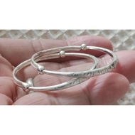 Geninue Pure S999 Baby Silver Bangle (A Pair)