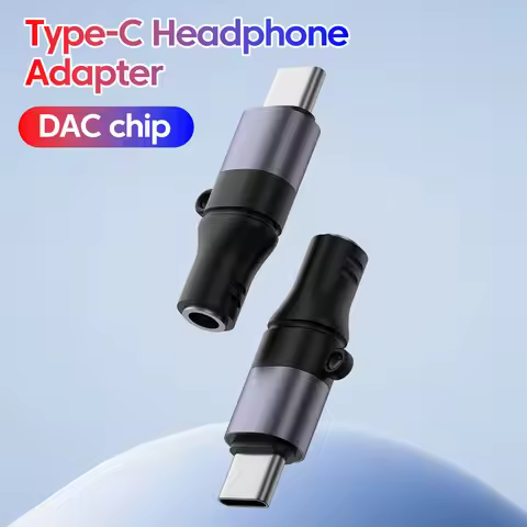 Type-C to 3.5mm Audio Adapter Mobile Phones 3.5mm Jack Headphones AUX Audio Digital DAC Decoder Conv
