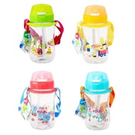 EPLAS KIDS Water Bottle 380ml With Straw, Push Button Removable Strip, Water Tumbler, Botol Air