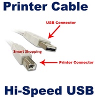 Printer Cable Hi-Speed USB 1.8m compatible with all printers Scanner Epson HP Dell Canon  3m 1.5m 2m