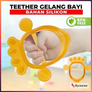 BPA FREE Silicone Antibacterial Baby Teether Toy 0-6 Months Baby Teether Baby Toy Rattle Bracelet