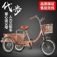 New Style Elderly Tricycle Rickshaw Elderly Scooter Pedal Double Bike Pedal Bicycle Adult Tricycle