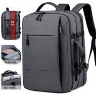 36-55L Expandable Travel Backpack for Men, USB Charging Waterproof 16-inch Business Laptop Bag