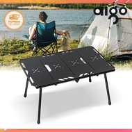4-Fold Portable Barbecue Table Lightweight Foldable Table for Backpacking Hiking