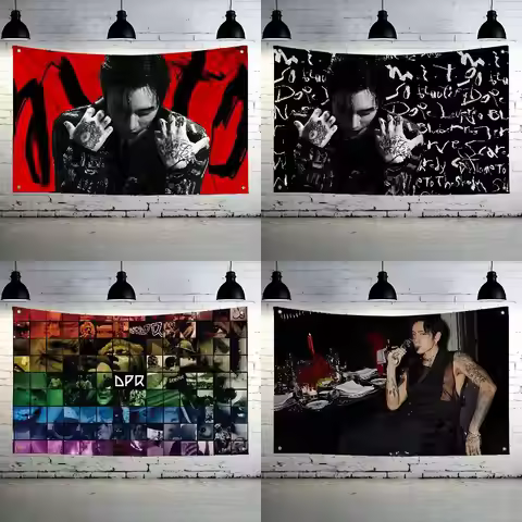 Singer D-DPR Ian Flag Banners Garage Car Tapestry Flag Garage Outdoor Decor Bedroom