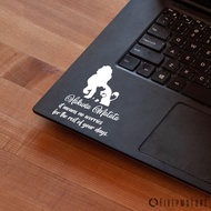 Hakuna Matita Quote Sticker - Lion King Quote Sticker for Mac Asus Acer laptop