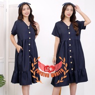 BJFashionWanita / Dress Cassie / Dress Polos / Dress Kancing / Midi Polos / Midi Kancing / Dress Jum