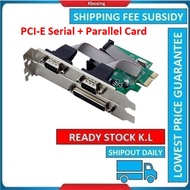 PCIE Express 2 x Serial DB9 RS232+ LPT 1Port DB25 25Pin IEEE1284 Parallel I/O Controller Card for de