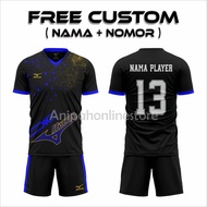 [ Free Sablon ] Cod Baju Voli Pria Wanita Satu Set Kaos Olahraga Pria Stelan Futsal Dewasa