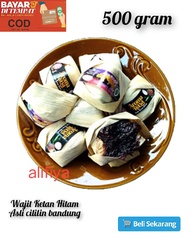 WAJIT KETAN HITAM PAKET 500GR HARGA GROSIR PABRIKAN/WAJIK BANDUNG BUNGKUS DAUN JAGUNG/CEMILAN DODOL 