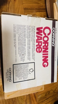 全新有盒】絕版美國製 CorningWare 康寧煲 5L (5-Qt) 連蓋方鍋 Shadow Iris 幽蘭花色[Brand New with Box] Vintage CorningWare 5