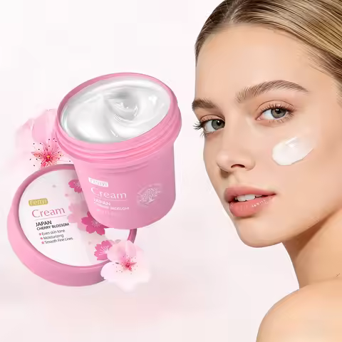 Japan Cherry Blossom Face Cream 40g Moisturizing Smoothes Dry Fine Lines Visibly Evens Skin Complexi