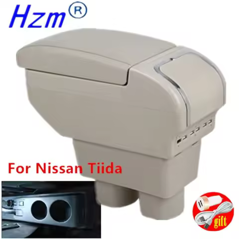 For Nissan Tiida C11 Armrest For Nissan Sylphy Versa Tiida Latio 2007-2011 PU Leather central Store 