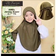 754 remaining cream Al faezya Children's Hijab Jersey Super non-ped rope/AF Alfaezya Hijab ori By Bu