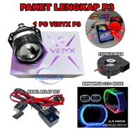 Complete Package Biled Vinyx P3 2.5 inch 50 Watt 2.5 Inch Purple LENS BILED VINYX