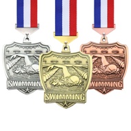 7cm Zinc Alloy High Quality Swimming Medals 1st/2nd/3rd Suitable for club or school athletic competi