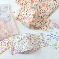 碎花款 手工製口罩套 2 件組 - 4 層布料 棉質雙層紗