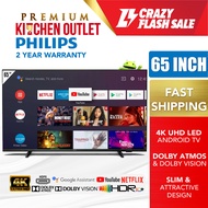 【OWN TRUCK DELIVERY】Philips 65 Inch 4K UHD LED Android TV 65PUT7406 | Klang Valley Only | 55 Inch 55PUT7406 | 50 Inch 50PUT7406 | HDR10+ | Google Assistant