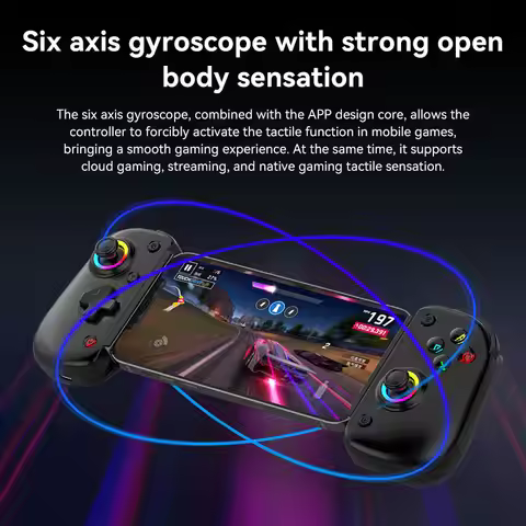 HOT BSP D8 PRO RGB Tablet Controller Wireless Handle For Switch Game Bluetooth Stretching Joystick F