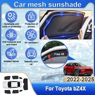 Car Mesh Sunshade For Toyota bZ4X Accessories 2022 2023 2024 2025 Magnetic Sunshields Visor Net Mesh