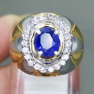 Original Blue Sapphire Agate Ring