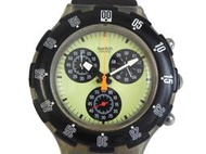 [專業模型] 三眼錶 [SWATCH 6131] 斯沃琪 一般圓型三眼錶[大錶徑][螢光色面]石英/中性/新潮錶
