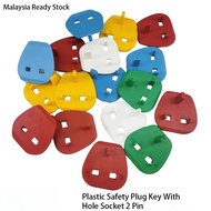 Plastic Safety Plug Key With Hole Socket 2 Pin 2 pin to 3 pin Converter